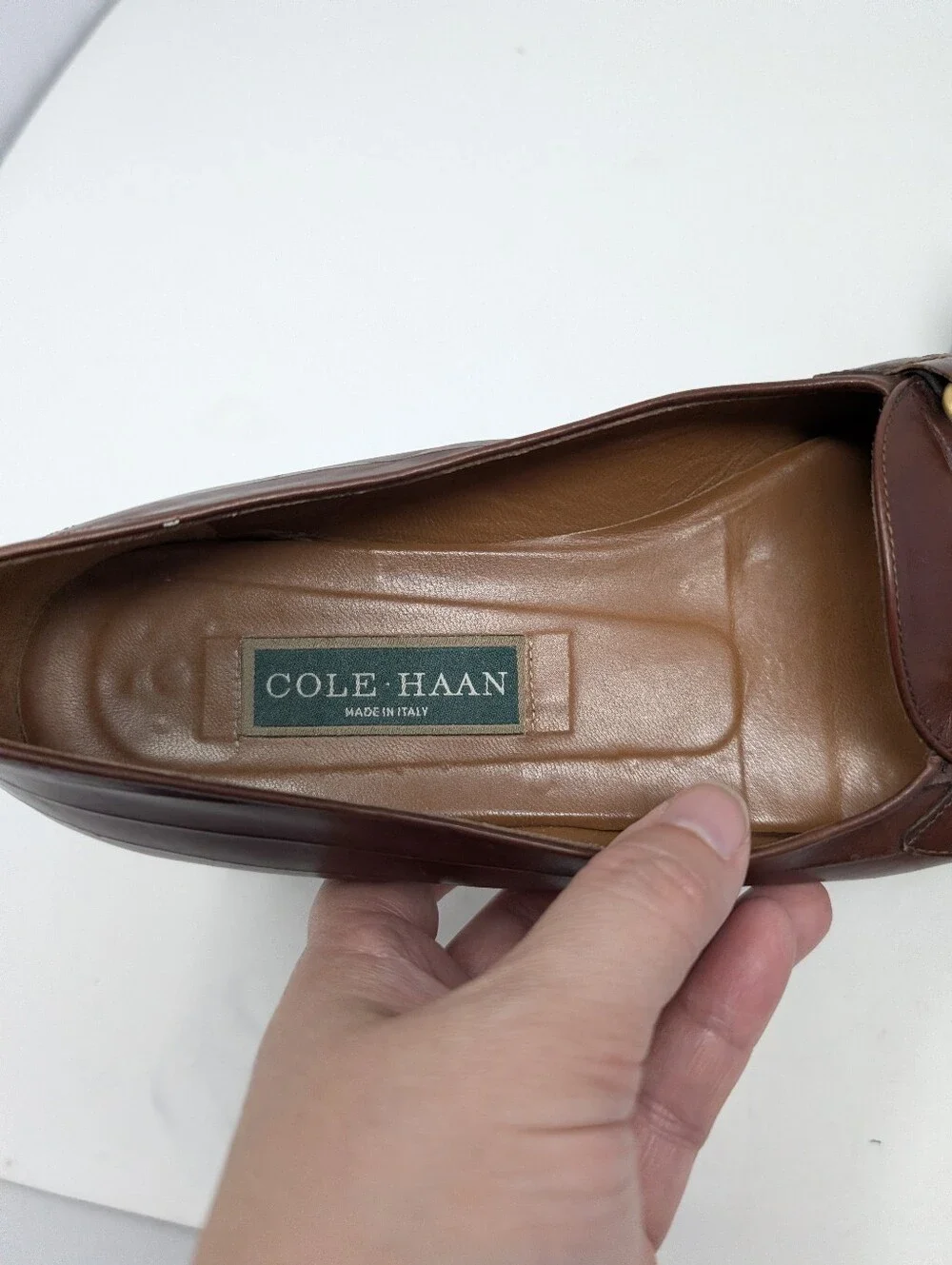 Cole Haan Vintage Brown Leather Kiltie Horsebit Loafers Flats Italy Women's 9 B